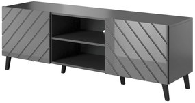 Cama Sivý TV stolík Abeto 2D