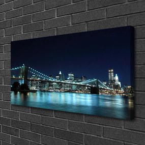 Obraz Canvas Most mesto architektúra noc 120x60 cm