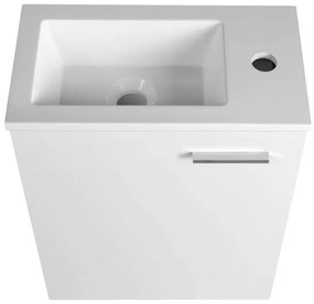 Aqualine Aqualine, ZOJA skrinka s keramickým umývadlom 40x22 cm, biela, 51049A-01