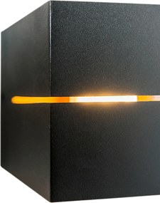 Sada 4 inteligentných nástenných svietidiel čiernych so zlatom 9,7 cm vrátane Wifi G9 - Transfer Groove