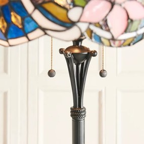 Endon 64323 - Stojacia lampa Tiffany SULLIVAN 2xE27/60W/230V priemer 56 cm