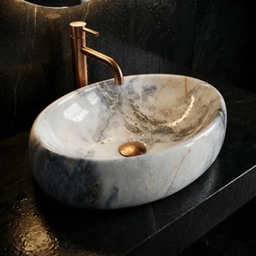 Rea Linda Granit umývadlo, 49 x 34 cm, imitácia kameňa-granit lesklý, REA-U2514