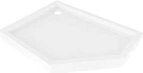 Mexen Flow+, päťuholníková sprchová vanička, ľavá, 100 x 90 cm, biela lesklá, 46P109010LH