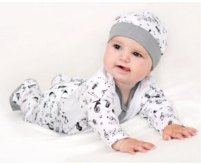 Dojčenská bavlnená čiapočka New Baby Music, vel. 68 (4-6m)