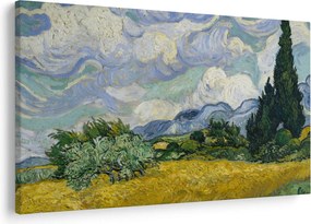 Obraz - Vincent van Gogh, Wheat Field with Cypresses, reprodukcia (90x60 cm)