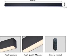 Brilagi - LED stmievateľné stropné svietidlo SLEEKLINE LED/40W/230V Wi-Fi Tuya čierne + diaľkový ovládač