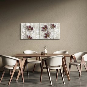 Obraz - Dekoratívne kvety (120x50 cm)