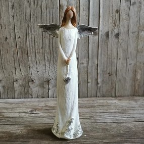 ANJEL so srdiečkom, modliaci 13X6,5X32 CM cena za 1ks