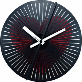 Pohyblivé designové nástěnné hodiny Nextime 3124 Kinegram Heart 30cm