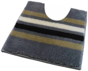 ROUTNER Kúpeľňová predložka RAGUSA Sivá 10205 - Sivá / 50 x 50 cm WC s výkrojom 10205