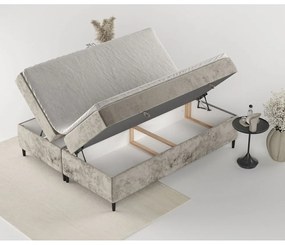 Svetlohnedá boxspring posteľ s úložným priestorom 160x200 cm Araya – Maison de Rêve
