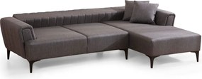 Rohová sedací souprava Hamlet 270 cm tmavě šedá pravá