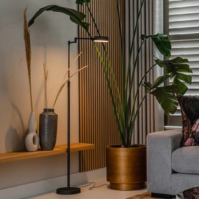 Dizajnová stojaca lampa čierna vrátane LED s dotykovým stmievačom - Notia