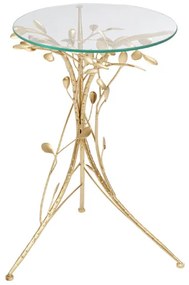 Leafline príručný stolík zlatý Ø42cm