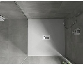 Mexen Hugo, štvorcová sprchová vanička SMC 100 x 100 cm, biela, biela krytka, 42101010-W