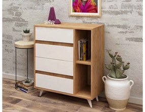 Dizajnová komoda Caelia 70 cm vzor dub