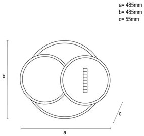 LED Stmievateľné stropné svietidlo LED/90W/230V 3000-6500K biela + diaľkové ovládanie
