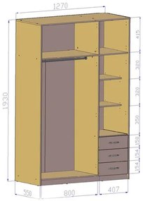 Skriňa Wiktoria 6D3SZ