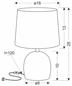 PROXIMA.store - Moderná stolná lampa ADELINA FARBA: sivá