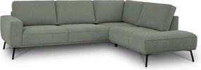 Zelená ženilková rohová pohovka (pravý roh/do L) Amsterdam – Scandic