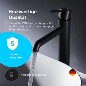 Umývadlová batéria AM.PM Spike FPA92022 vysoká, čierna