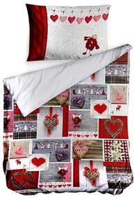 Gipetex Natural Dream 3D talianská obliečka 100% bavlna Patchwork - 140x220 / 70x90 cm