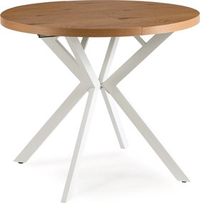 PROXIMA.store - Okrúhly rozkladací stôl DORIAN FARBA: biela, FARBA NÔH: biela