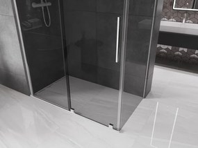 Mexen Velar, sprchový kút s posuvnými dverami 160 x 90 cm, 8mm šedé sklo, chrómová, 871-160-090-41-01