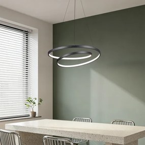 Brilagi-LED Stmievateľný závesný luster na lanku TWISTER LED/48W/230V pr. 50 cm čierna +DO