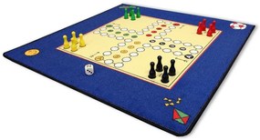 Hrací koberec Človeče nehnevaj sa + figúrky a kocka - 92x92 cm