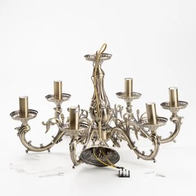 Brilagi - Luster na reťazi CLASSIC 6xE14/60W/230V mosadz