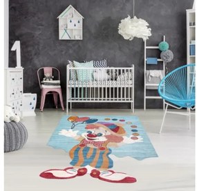 Koberec TOYS 75328 Klaun - granát, tyrkys / červený, fuksia