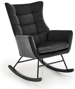 Houpací křeslo Bazalto černé