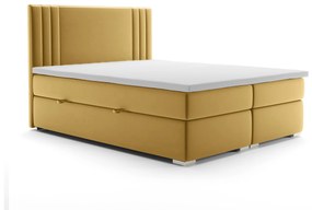 Manželská posteľ Boxspring 140 cm Morcano (žltá) (s úložným priestorom). Vlastná spoľahlivá doprava až k Vám domov. 1044277
