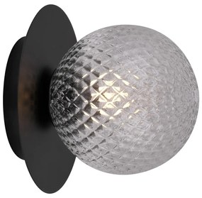 Čierne stropné svietidlo SULION Musa, ø 14 cm