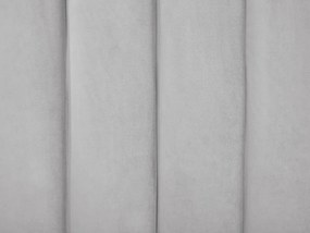 Zamatová posteľ 180 x 200 cm sivá AMBILLOU Beliani
