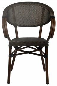 VENUS záhradná stolička s podrúčkami brown