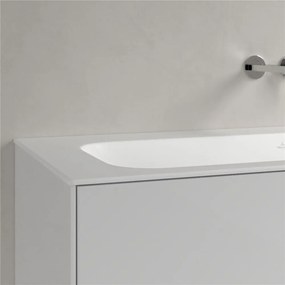 VILLEROY &amp; BOCH Finion umývadlo na skrinku bez otvoru, bez prepadu, 1200 x 500 mm, Stone White, s povrchom CeramicPlus, 4164C3RW