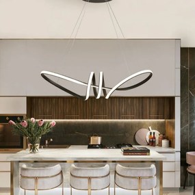 Toolight - LED závesná lampa APP823-CP + diaľkové ovládanie, čierna, OSW-06661