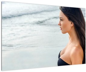 Obraz ženy na pláži (90x60 cm)