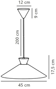 Nordlux - Luster na lanku DIAL 1xE27/40W/230V pr. 45 cm biela