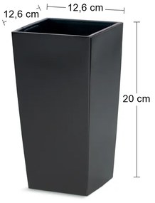 Plastový kvetináč DURS125 12,5 cm - antracit