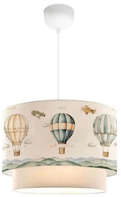 Detský luster CANDY 1xE27/40W/230V biela/pestrofarebná