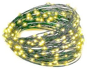 Vonkajšia vianočná mikro reťaz, teplá biela, 100m, 1000 LED, 8 programov