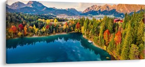 Obraz - Jazero Urisee, Rakúsko (120x50 cm)