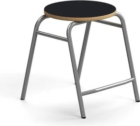 Stolička ALTUS, výška 440 mm, strieborná/antracit