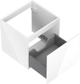 Mexen Orio, kúpeľňová skrinka 50 cm, 1 zásuvka, biela lesklá, 91A10-05047-1-BF00
