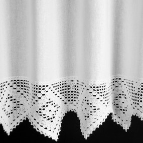 KRÁTKA ZÁCLONA NA PÁSKE ISAAC 150X30 CM BIELA