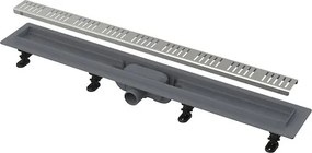 Sprchový žľab Alca 85 cm plast šedá mat zebra APZ10-850M