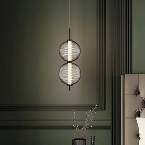 LED luster na lanku PUMA LED/10W/230V priemer 14 cm čierny